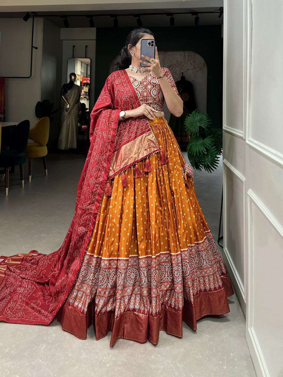 Women's Traditional Bandhani Ghagra Choli with Dupatta ? Navratri & Festive Wear - Image 17